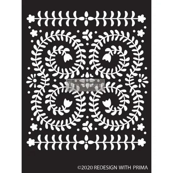 Redesign Decor Stencils&reg; 9x13.5 - Elegant Vine - 9inx13.5in, 0.8mm thickness plastic  {1}