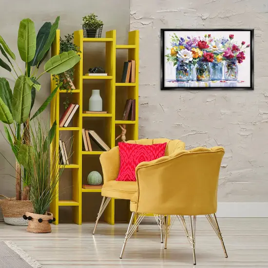 Stupell Industries Vibrant Floral Impressions Floating Frame By Leon Devenice {2}