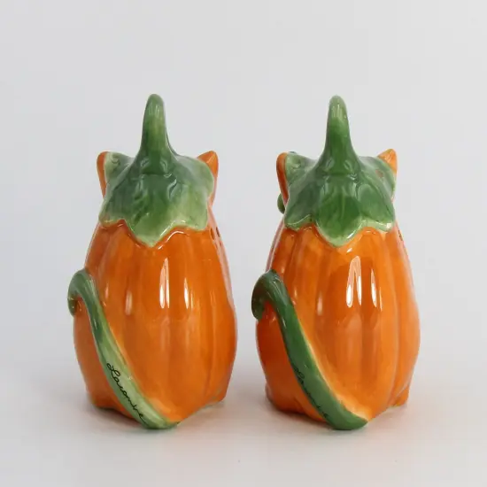 Ceramic Pumpkin Cats with Beaded Whiskers Salt and Pepper, Gift for Her, Gift for Mom, Kitchen D&eacute;cor, Fall D&eacute;cor, Halloween D&eacute;cor {6}