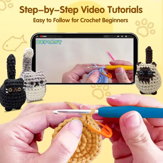 Crochet Cat Beginner Crochet Kit {3}