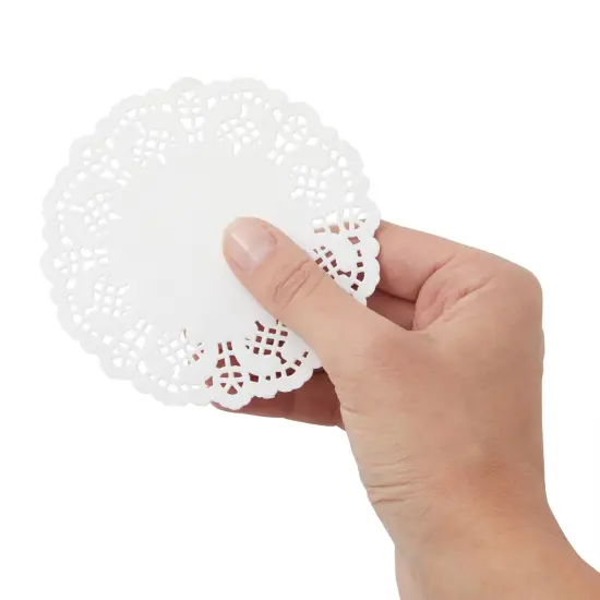 1000 Pack White 4 Inch Paper Lace Doilies for Desserts, Weddings, Baby Showers, Table Decor {5}