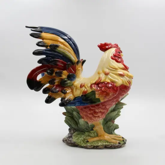 Ceramic Red Rooster Statue, Home D&eacute;cor, Gift for Her, Gift for Mom, Kitchen D&eacute;cor, Farmhouse D&eacute;cor, Fall Decor {5}