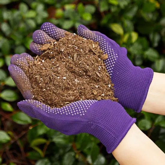 Juvale 6-Pairs Gardening Gloves for Women - Thorn Proof and Cut Resistant Outdoor Cotton Garden Work Gloves (3 Colors) {2}