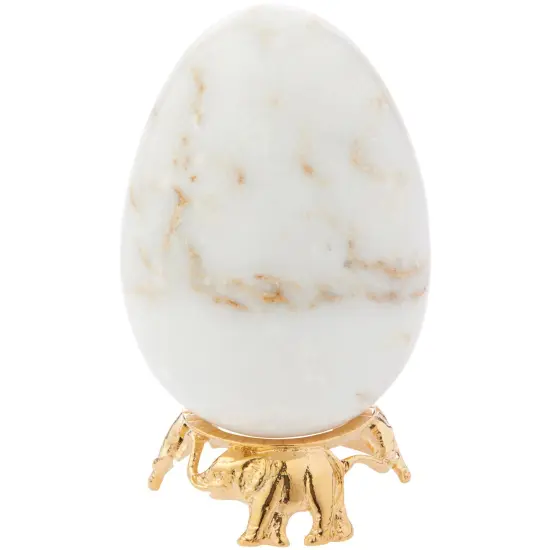 Bard's Gold-toned Egg Stand/Holder, Elephants, 0.875" Diameter (Fits Hen Sized Eggs) {4}