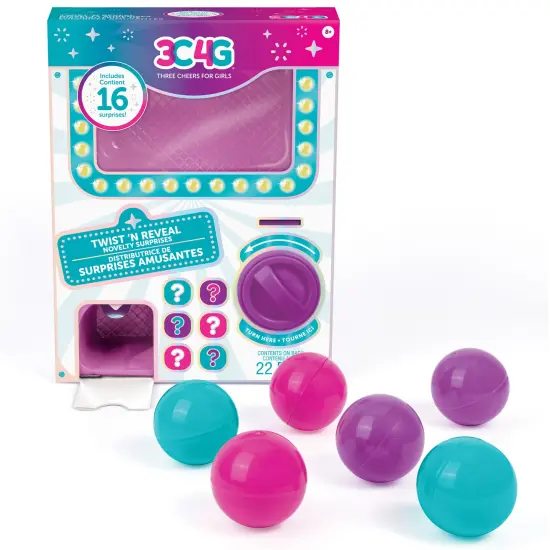 3C4G: Twist 'N Reveal Novelty Surprises - Dispenses 16 Treasure-Filled Capsules, Assortment of Exciting Accessories, Three Cheers For Girls, Kids 8+ {4}
