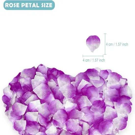 Fake Rose Petals (1200, Purple+White) {2}