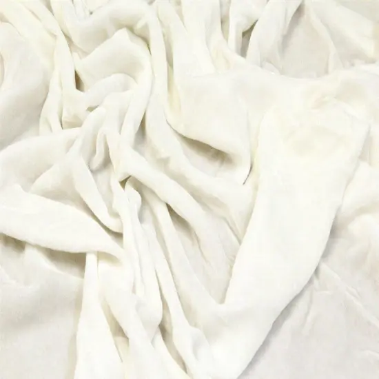 1 Yard Silk Rayon Velvet Fabric 45 Inches Width Off White {1}