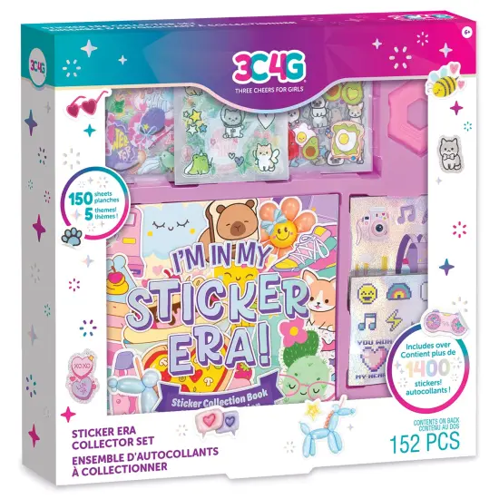 3C4G: I'm In My Sticker Era Collector Set - 150 Sheets, 1400+ Stickers In 5 Adorable Themes, Collection Book & Tool, Three Cheers For Girls, Kids 6+ {1}