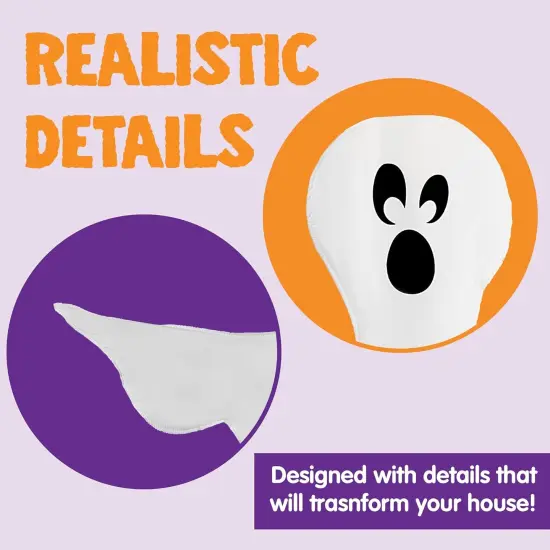 2 Pcs Tree Wrap Ghost Decoration Outdoor - 53&rdquo; (Funny Ghosts) {2}