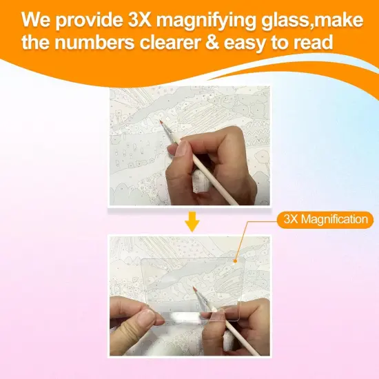 2 Pack Mushroom Paint by Numbers Kit for Adults, Easy Adult Paint by Number Kits On Canvas, Painting by Numbers for Beginner Gift Home Decor 16x20 in {3}