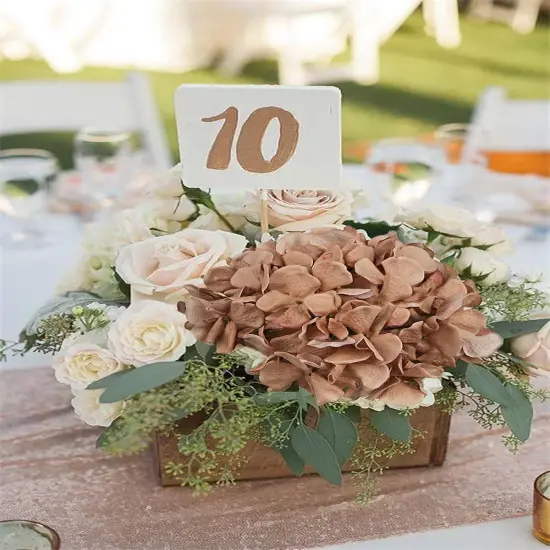 3 Pcs 17" Artificial Dried Touch Hydrangeas Flowers - Pinkish Brown {3}