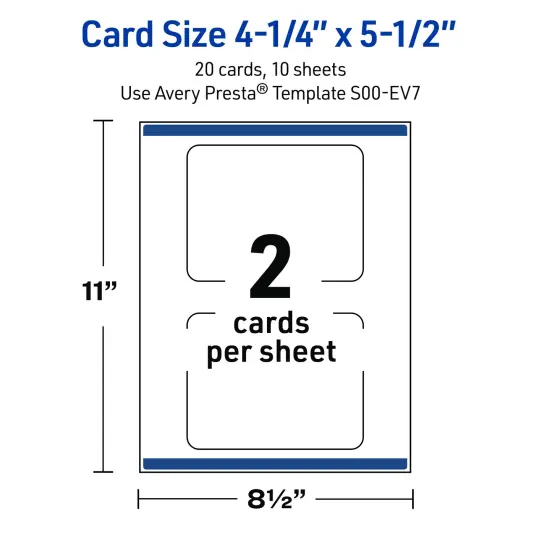 Avery Printable Rounded Corner Postcards with Sure Feed Technology, Pre-Printed Colorful Design, Matte White, 4.25" x 5.5", Laser & Inkjet Compatible, 20 Total {5}