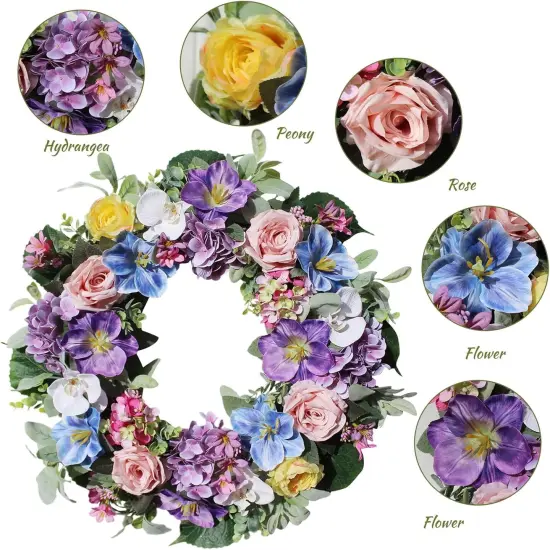 24 Inch Spring Wreaths for Front Door {2}
