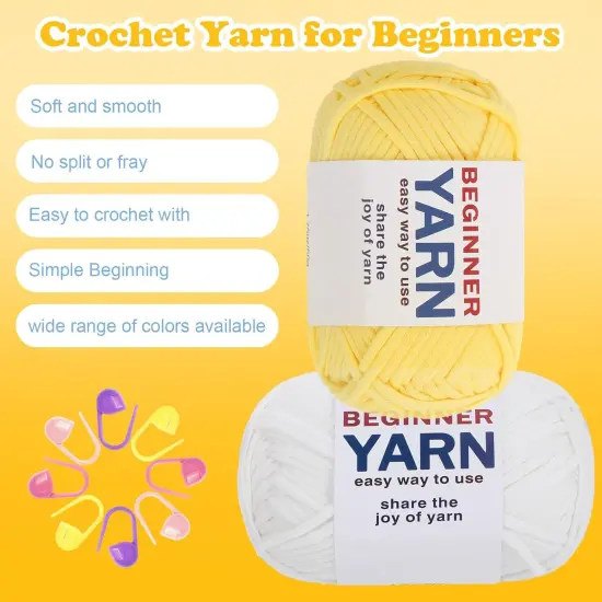 8x50g Beginner Crochet Yarn Kit (Bright Mix) {3}