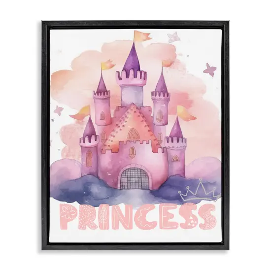 Stupell Industries Pastel Princess Castle Floating Frame By Jesse Keith {7}
