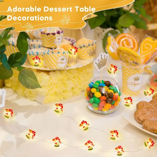 Mushroom Lights Room Cottagecore Decor 10FT 30LED {3}