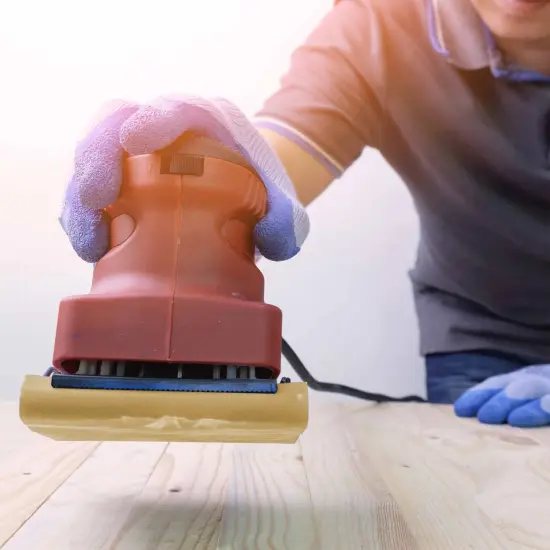 180 Grit - 1/4 Sheet Hook & Loop Sandpaper 5.5" x 4.5" - For Automotive & Wookworking Palm Sanders - Box of 25 {6}