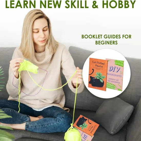 Black Cat Animal Crochet Kit With Accessories {4}