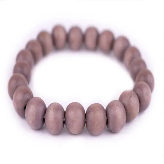 The Bead Chest Wood Stretch Bracelet, Brown - Stackable Beaded Jewelry, Unisex for Men & Women {1}