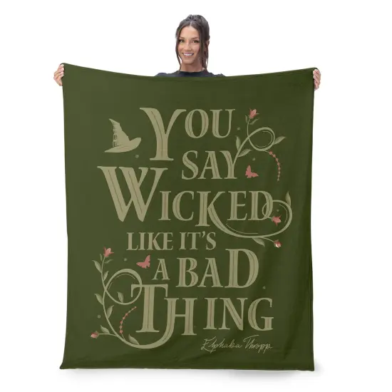 Universal Wicked Silk Touch Throw Blanket Say Wicked {2}