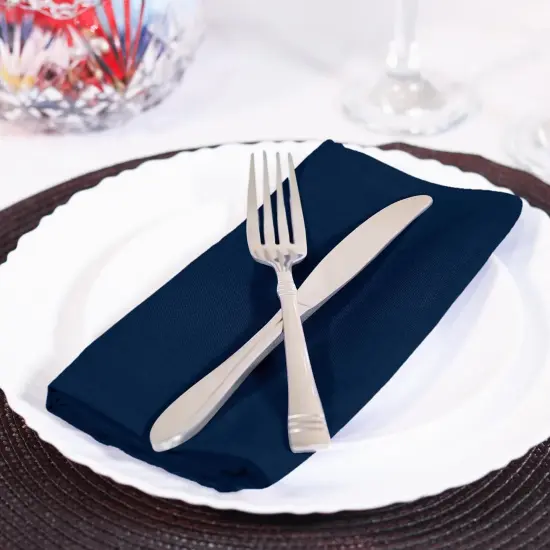 Navy Blue Cloth Napkins (12 Pack, 20x20 Inches), Ideal Dinner Napkins for Party, Wedding and Lunch/Dinner {4}