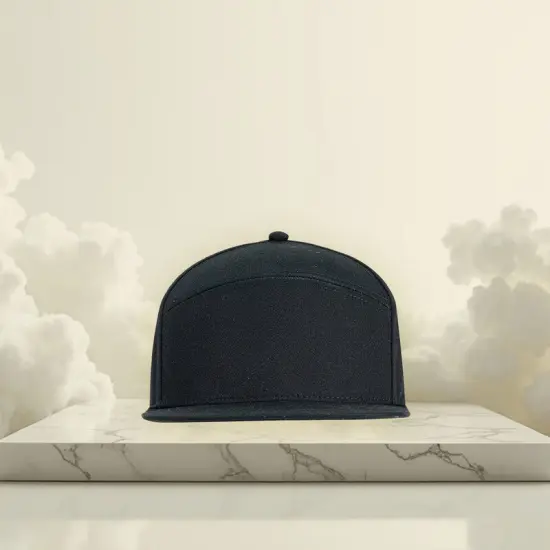 1 Count Stylish Hybrid Flat Bill Cap 100 Percent Cotton Twill with Adjustable Strap Back White {3}