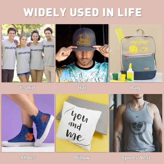 Heat Transfer Vinyl HTV for DIY T-Shirts 12 Inches by 3 Feet Rolls (20 Pack) {2}