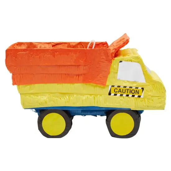 Dump Truck Pinata - Kids Construction Birthday Party Supplies, Construction Party Decorations (Small, 15.7 x 9.2 x 6.3 In) Multicolor {6}