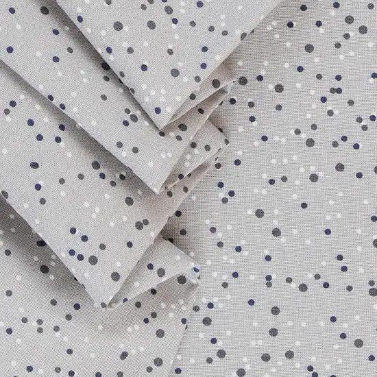 Mook Fabrics Dotted Cotton Fabric [108 in. Wide] - By The Yard Ultimate Gray {2}