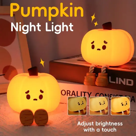 Cute Silicone Starry Night Light Pumpkins {3}