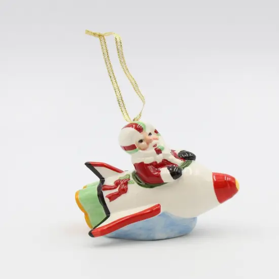 Ceramic Christmas Santa Rocket Ornament, Home D&eacute;cor, Gift for Her, Gift for Mom, Kitchen D&eacute;cor, Christmas D&eacute;cor {3}