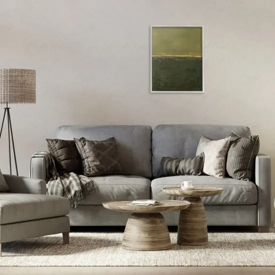 Stupell Industries Green Hued Rustic Abstract Framed Giclee By Design Fabrikken {2}