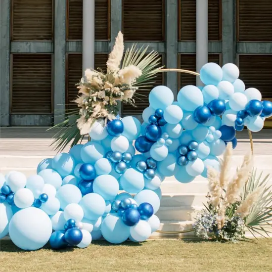 50pcs Blue Latex Balloons {2}