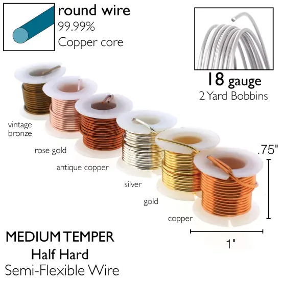 Beadsmith 6 Pack Craft Wire Assortment {3}