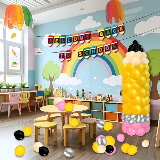 Back to School Pencil Balloons Kit Decorations {4}