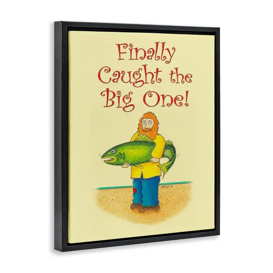 Stupell Industries The Big One Fisherman Floating Frame Design by Roger Straub {9}