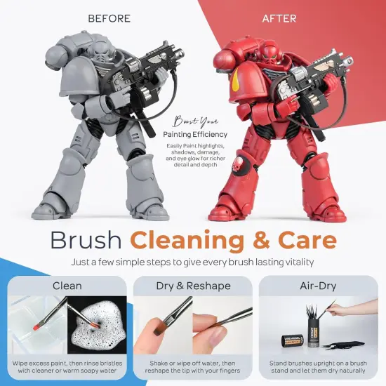 16 PCS Miniature Paint Brushes {3}