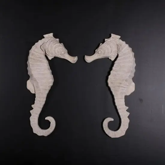 Large Seahorse Set Statue {3}