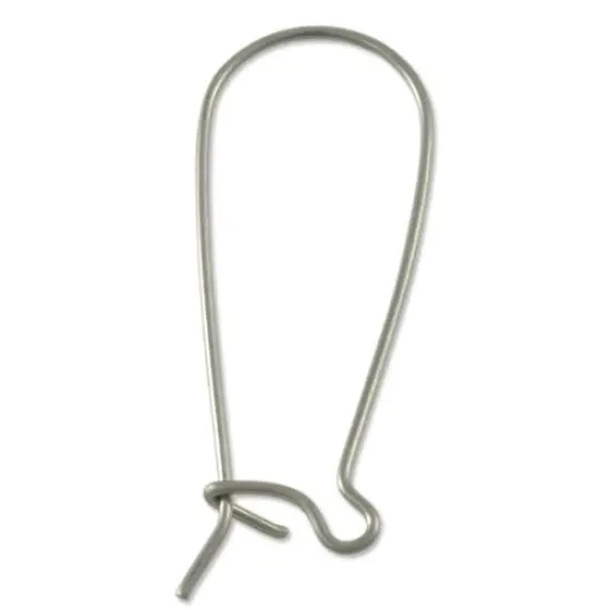 JewelrySupply Kidney Ear Wire 33mm Surgical Stainless Steel (Package of 10) {2}