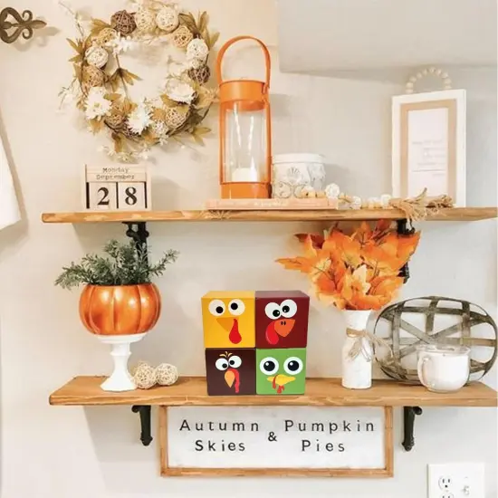 4 Pcs Turkey Thanksgiving Table Decor {3}