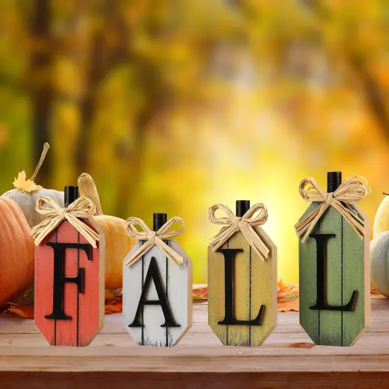 Wooden Table Sign Fall Decorations {3}