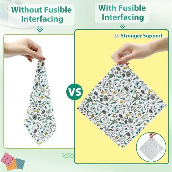 Woven Cotton Iron-On Fusible Interfacing, 16.1 inch X 10 Yards White Heavy Weight 100% Cotton {4}