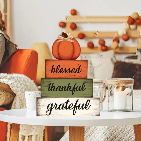 4 Pcs Fall Wooden Table Sign {3}