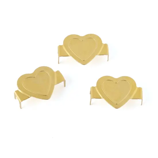 We R Charm Stapler Charm 12/Pkg-Gold Heart {4}