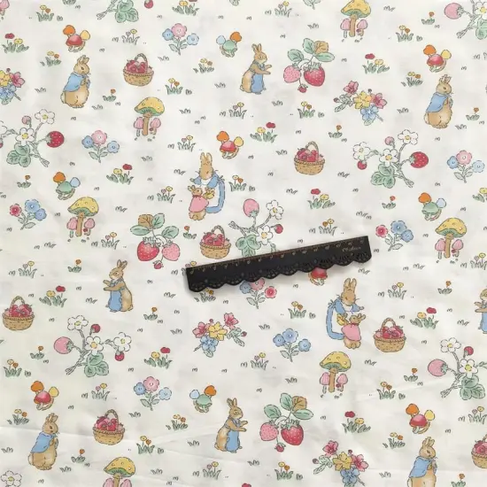 Rabbit Life Theme 10x10 Inch Fabric Squares for Quilting 100% Cotton Precut Quilting Fabric {5}