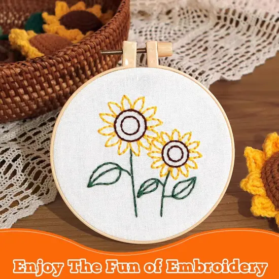 10 PCS Embroidery Fabric, Pre-Cut White Natural Cotton Embroidery Cloth Fabric {3}