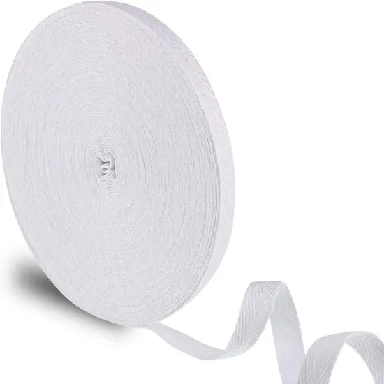 100% Cotton , Soft Natural Twill Tape Ribbon Herringbone Webbing {1}