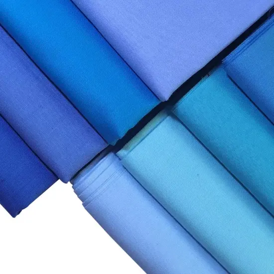 8Pcs 18x22 inch 100% Cotton Fabric Solids Blue Color Fat Quarters Quilting {5}