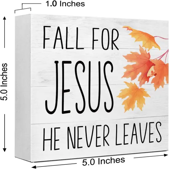 Farmhouse Autumn Wood Block Signs Tabletop Decor {2}