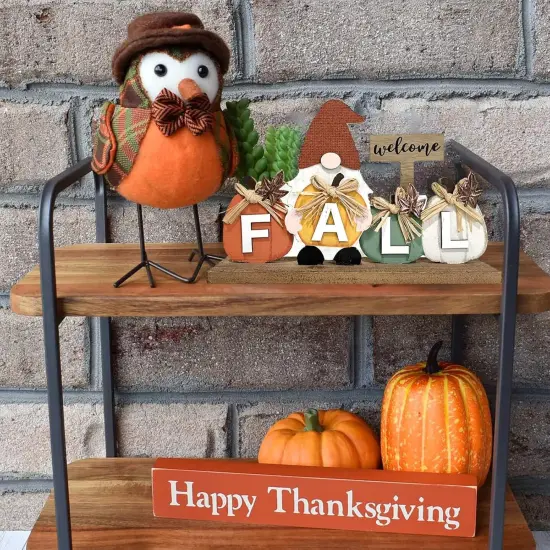 Wooden Gnome Sign Fall Decorations {2}